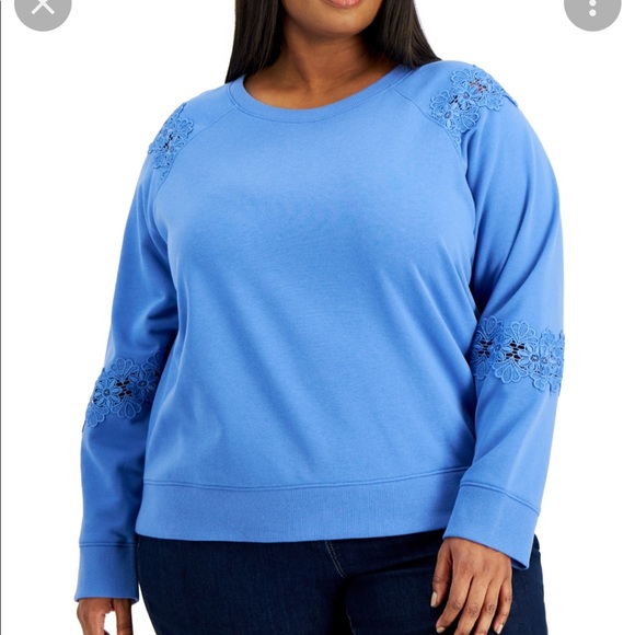 Tommy Hilfiger Tops - Tommy Hilfiger Lace-Inset Sweatshirt